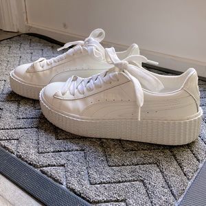 Puma Suede Creepers X Fenty By Rihanna "Triple White"